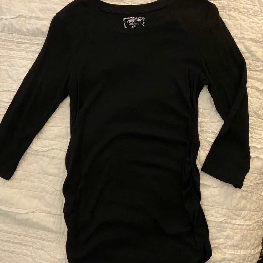 Motherhood Maternity 3/4 Sleeved Black Shirt